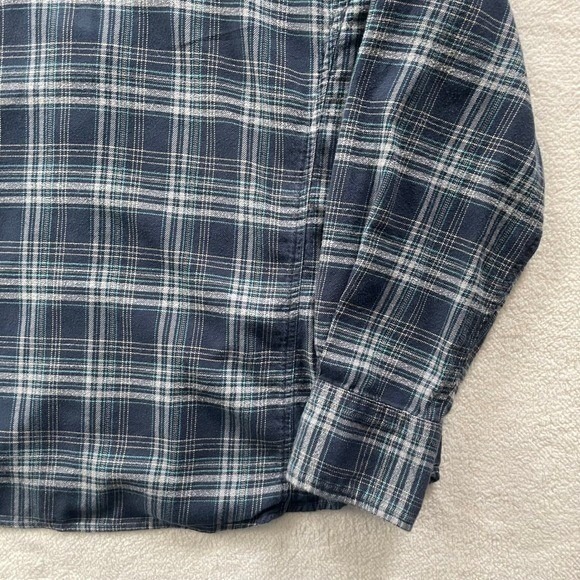 Carhartt Womens XXL 2XL Blue Plaid Flannel Shirt Western Pearl Snap Gorpcore - Picture 7 of 16